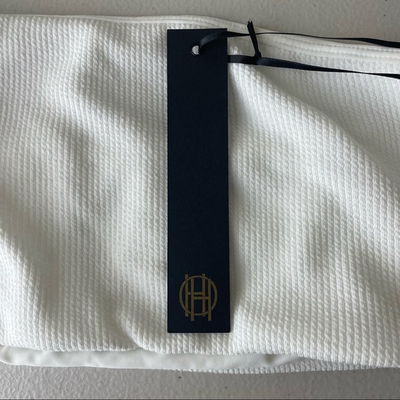 HOUSE OF HARLOW 1960 NWT X REVOLVE KNOT TIE RIBBED CROP WHITE TANK TOP XL - Picture 5 of 6